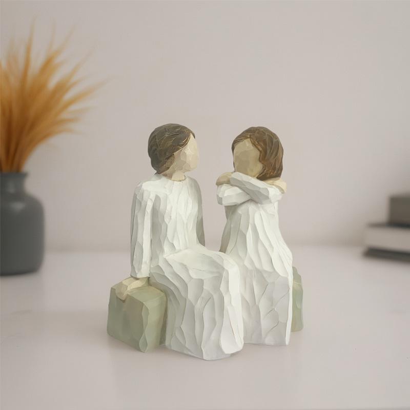 Good Friend Home Sculpture Willow Artwork Trusted Friend Living Room Bedroom Dining Table Decoration Resin Crafts Decora Supplie