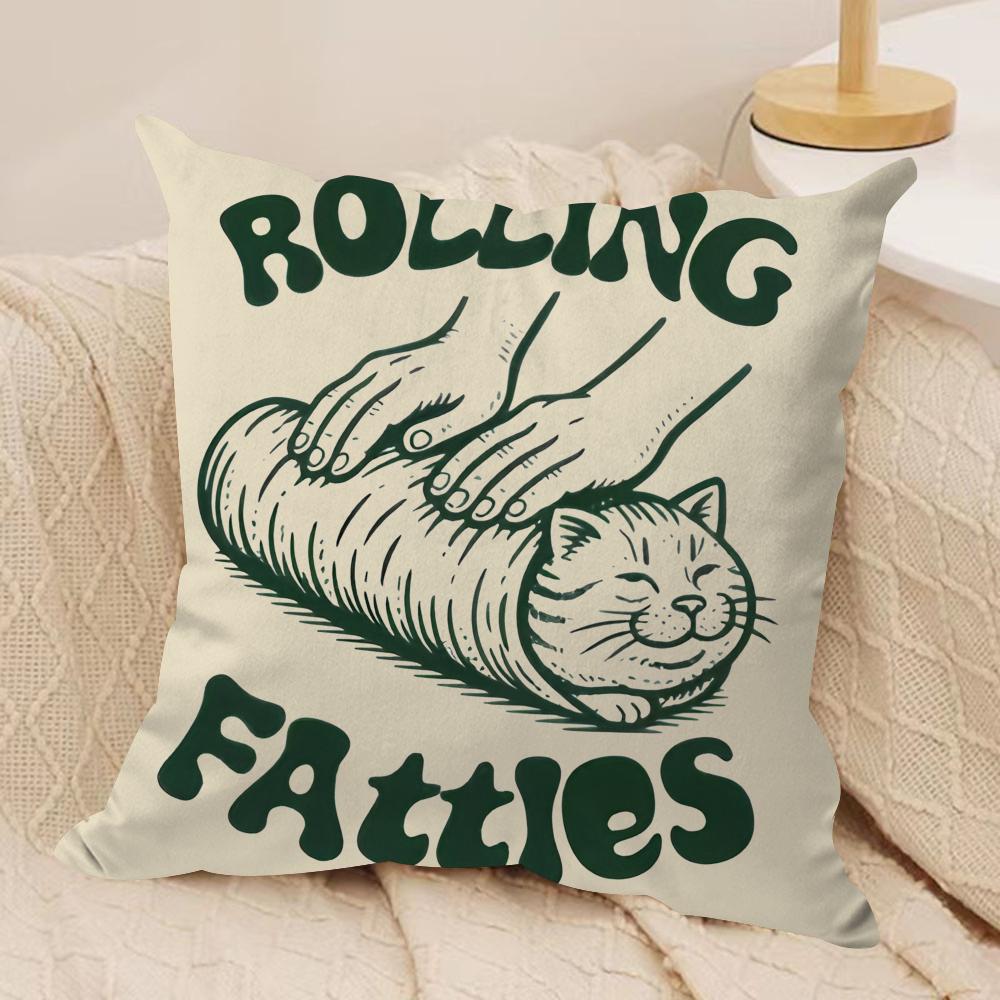 

Rolling Fatties Cushion Cover Soft Plush Fabric DoubleSided Printed Cushion Covers for All Seasons Modern HomeDecor Gift 30x30cm