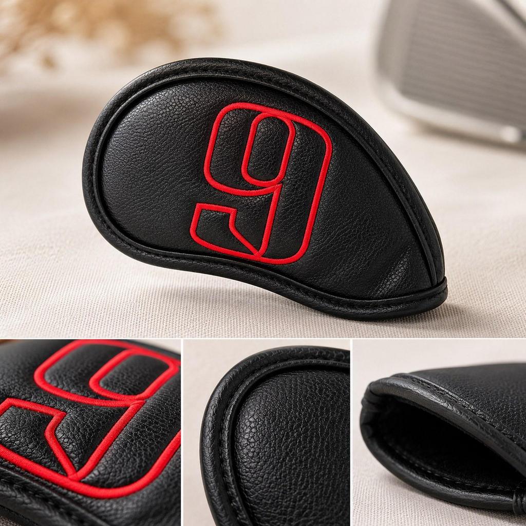 10 Golf Club Covers Made of PU, To Protect Irons, Suitable for Men And Women,