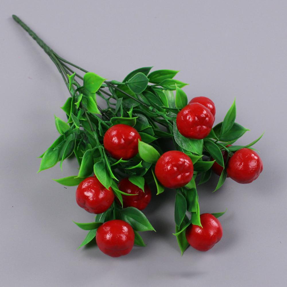 Artificial Fruits Branches Foam Orange Pomegranateapples Dates Strawberries Fruit Model Ornament Photo Props Home Decoration