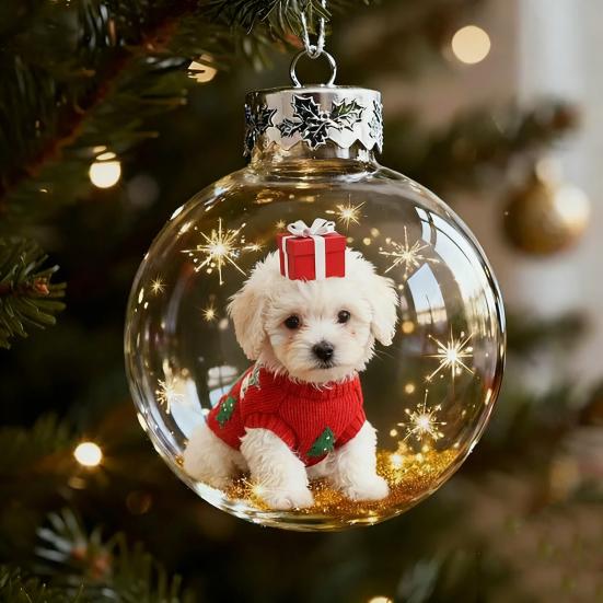 Weihnachtsvogel Acryl Ornamente 2D Kardinäle Tier Baumschmuck Handgefertigt Feiertag