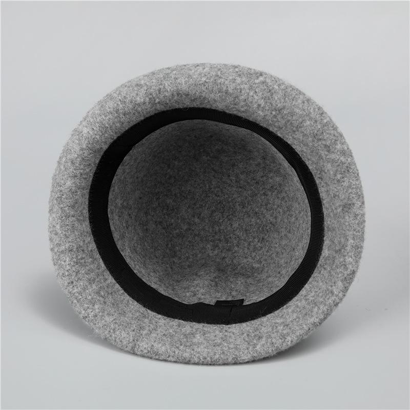 Autumn and Winter In The Elderly Hat Women Warm Woolen Top Hat Winter Basin Hat Thickened Bucket Hat