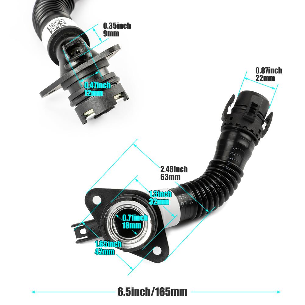 Crankcase Vent Pipe Hose From Valve Cover For BMW N55 E82 E88 F10 F12 F13 Replace OEM 11127584128 535i 2011-2016 640i