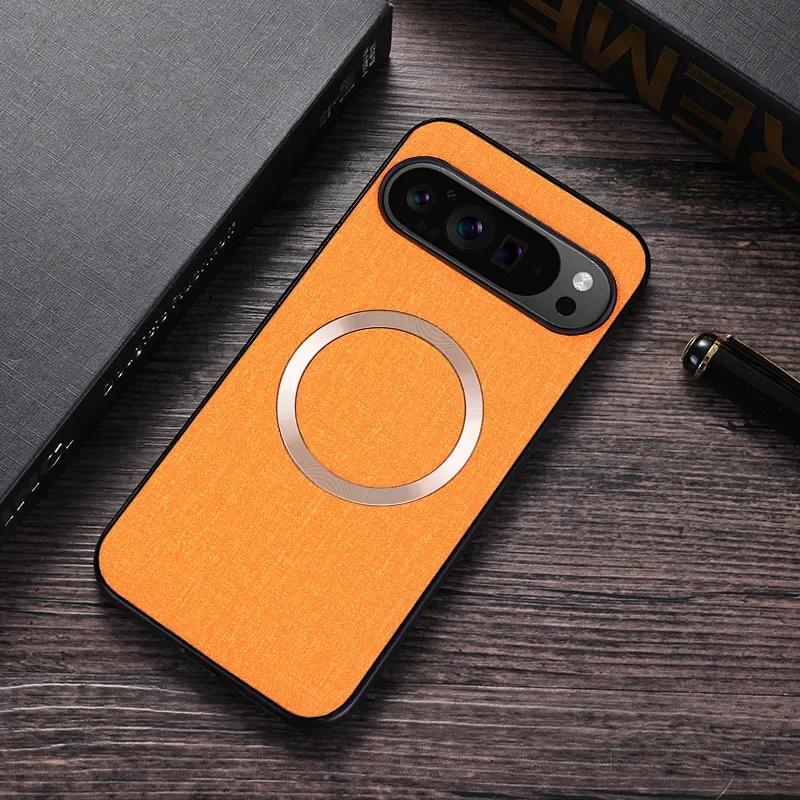 Wysokiej jakości magnetyczne etui z tkaniny na telefon Google Pixel 10 9 8 7 Pro 10A 9A 8A 7A XL Dla MagSafe Odporne na wstrząsy Pokrowiec do ładowania bezprzewodowego