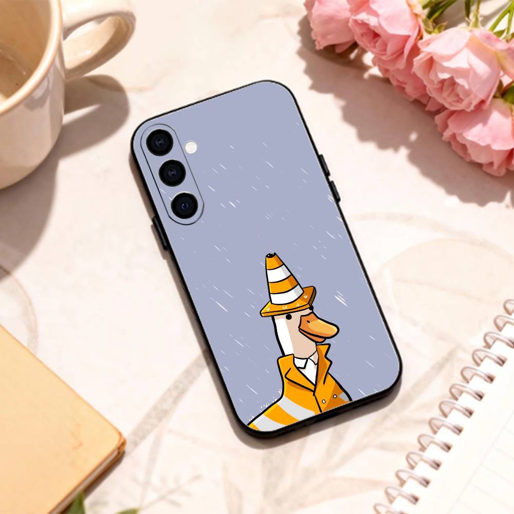 C-Chaotic Duck Goose Phone Case For Samsung Galaxy A73,A72,A71,A70,A53,A52,A51,Others Soft Black Shell