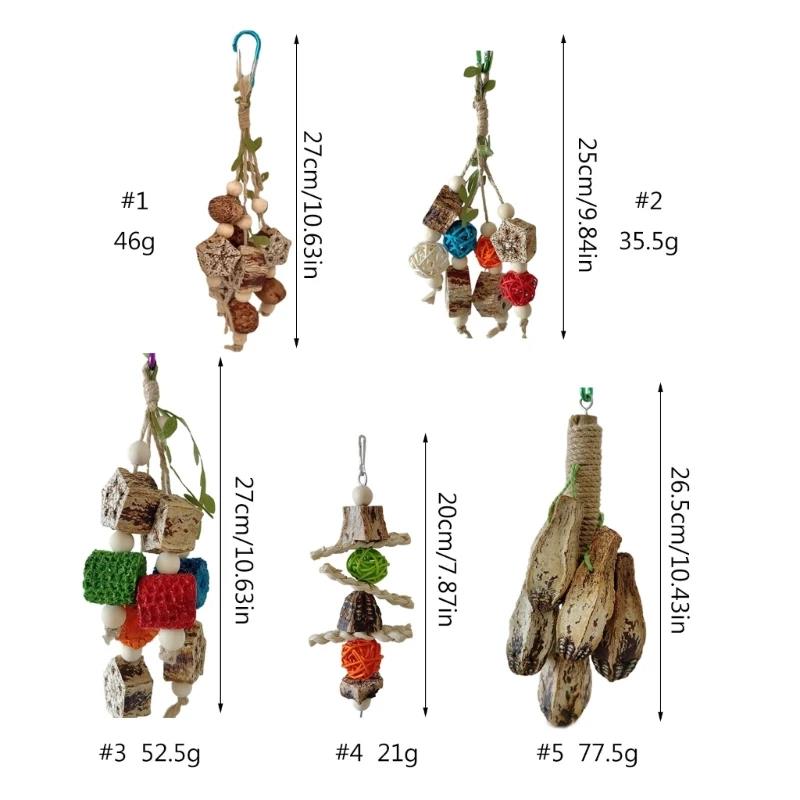 Colorful Hanging Parrot Chew Toy - Durable Bird Molar Swing For Training And Biting Entertainment 