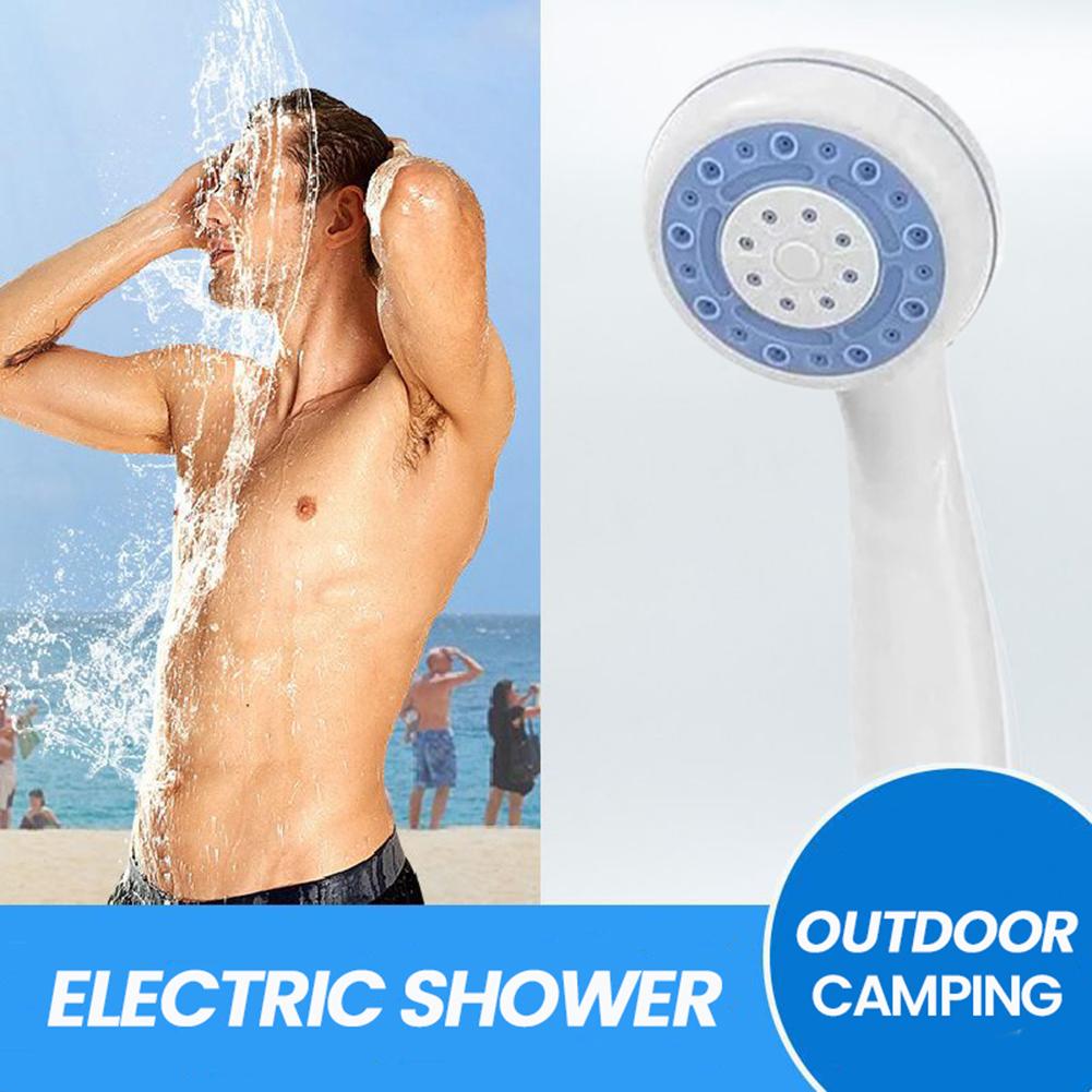 Outdoor Shower Pump with Hose Bucket Camping Shower Kit Rechargeable Handheld Water Pump for Camping Hiking Beach Car Washing