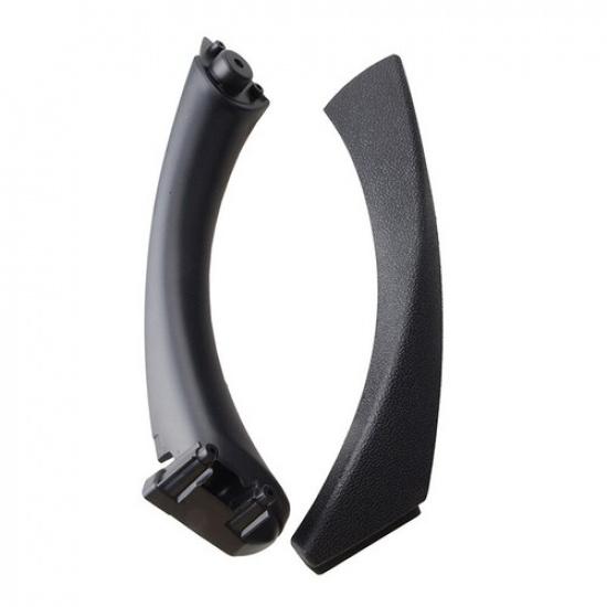 Driver Side Inner Outer Door Panel Handle Pull Trim Cover For BMW E90 328i Black