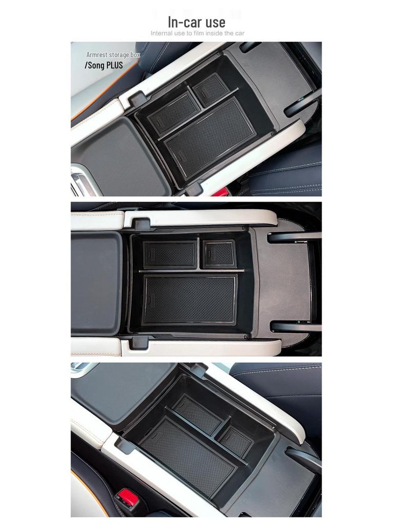 Compatible with 22 BYD Song PLUS Models: Armrest Box and Center Console Storage Organizer for Interior Decoration and Modification