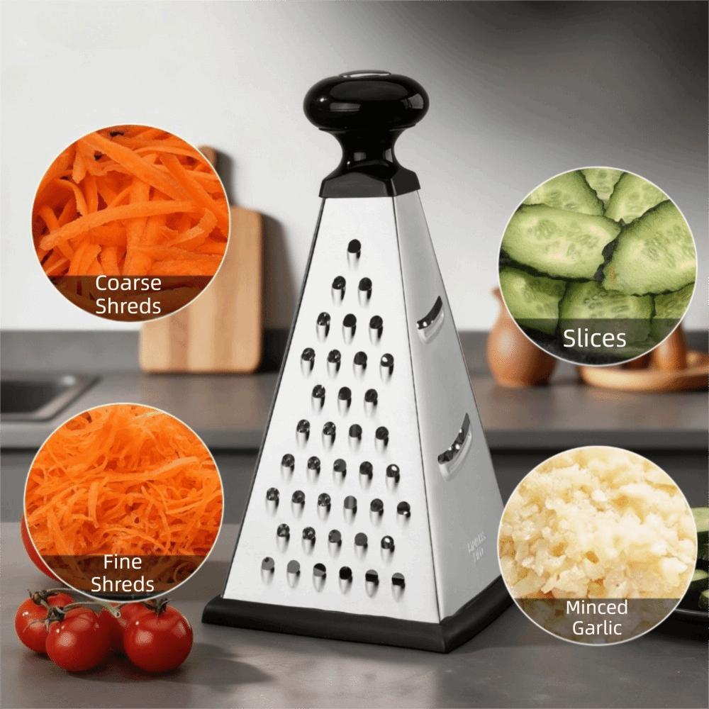 4 Sided Vegetable Grater Manual Vegetable Shredder Multipurpose Pyramid Shape Cheese Grater Potato