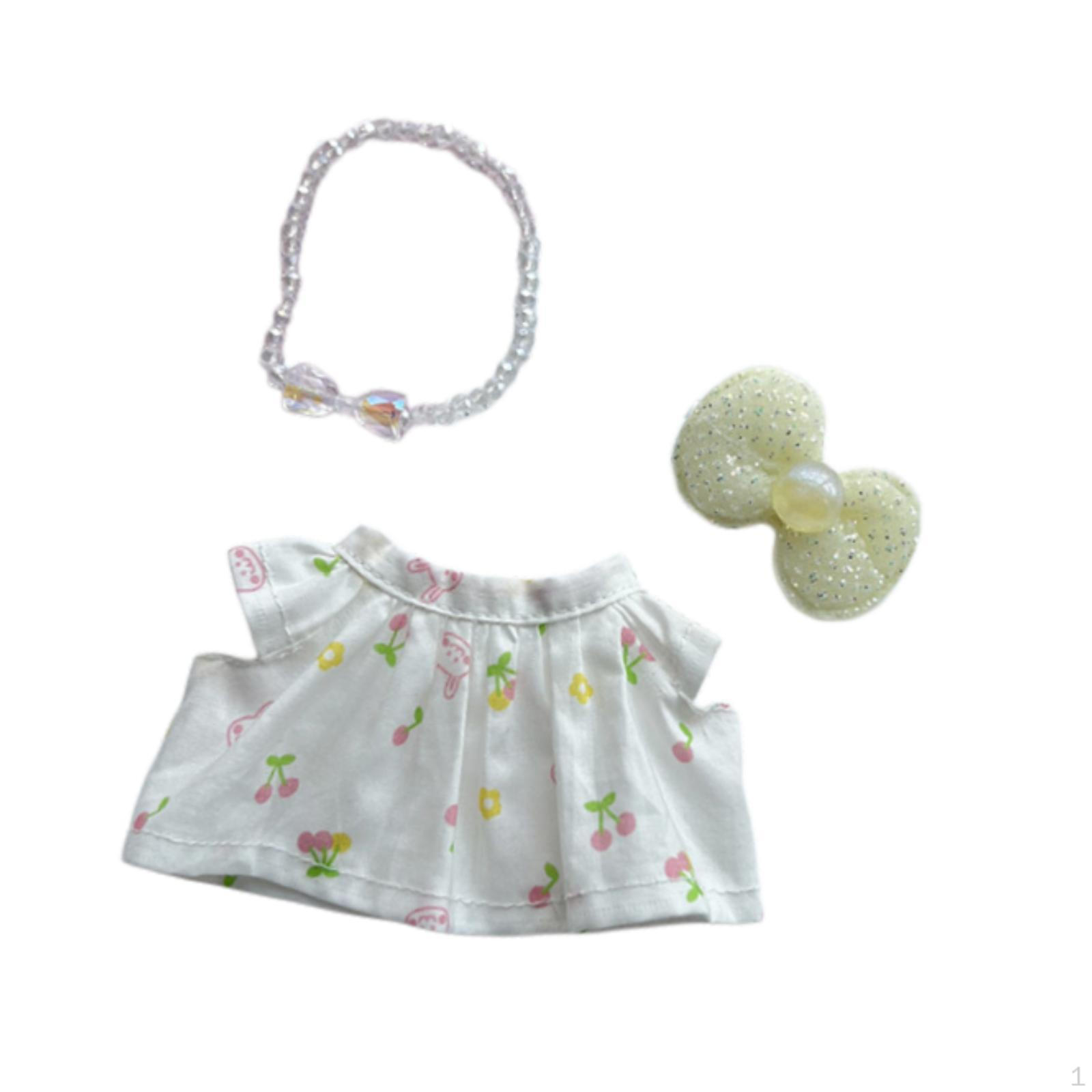 

Набор кукольной одежды из 3 предметов Милый костюм Наряды для вечеринки Игрушка для девочек Cherry skirt