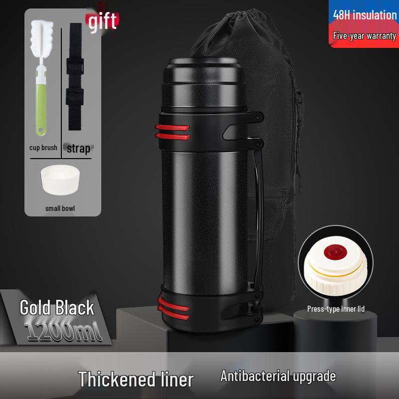 Stainless Steel Portable Thermos Cup for Car Travel - Large Capacity