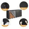 Camping Firewood Cover Firewood Log Rack Cover Weather Resistant Cover 244*61*107cm 600D Oxford Fabric Downward Air Vents