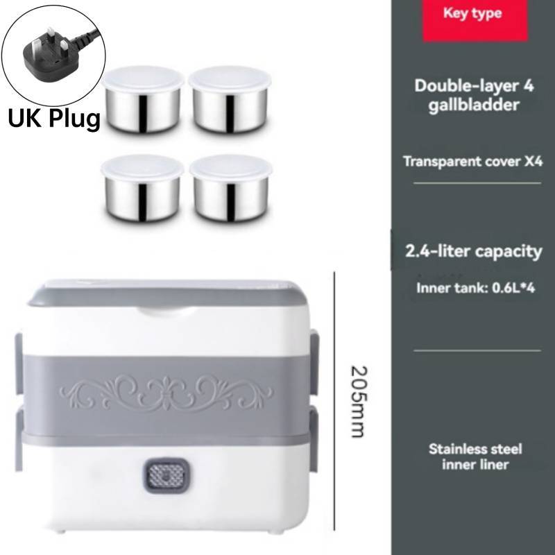 Electric Heated Lunch Box With Removable Inner Pot For Office Use