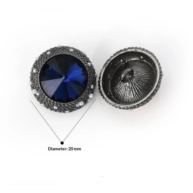 Metal Rhinestone Buttons Large Shiny Glass Crystal Matte Cute Buttons for Kids Clothing DIY Garment Sewing Decoration