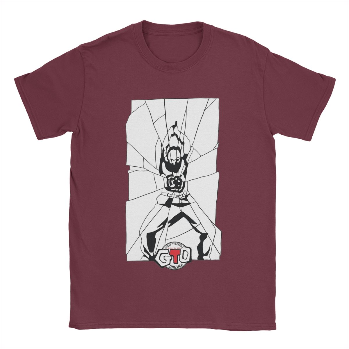 

Мужские футболки GTO Mirror Shot Teacher Great Teacher Onizuka Смешная хлопковая футболка GTO Anime Футболки с круглым вырезом Топы Новое поступление XXXXXL бордовый