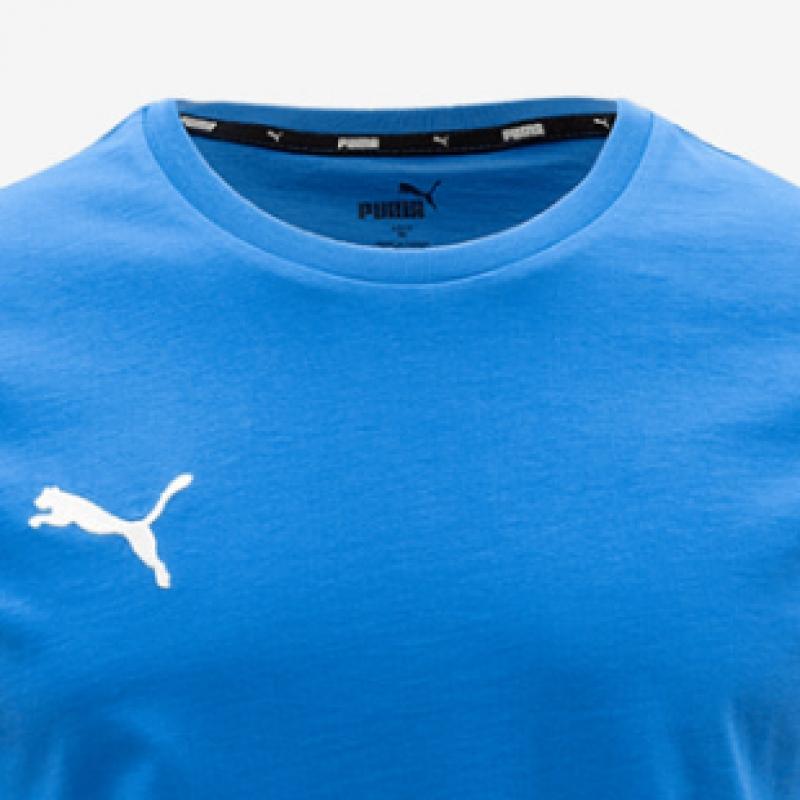 Puma Galleria Puma Round Neck Short Sleeve Training Wear Team Goal Casual Blue