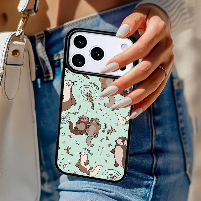 Sea Otter Animal Phone Case For iPhone 17 Air 14 15 13 12 Max Cover For Apple 16e 11 Pro Max Plus Coque