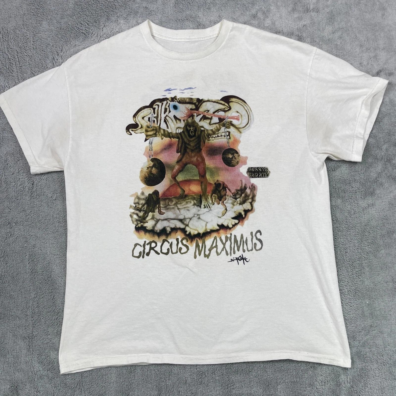 Трэвис Скотт Circus Maximus Skitzo Utopia Tour Концертный Хип-хоп Футболка Мужская Размер XL 2XL