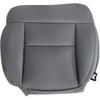 Driver Side Bottom Replacement Seat Leather Cover Medium Flint Gray #QB Compatible with Ford F150 2004 2005 2006 2007 2008