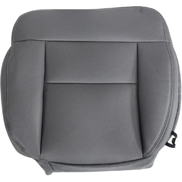 

Driver Side Bottom Replacement Seat Leather Cover Medium Flint Gray #QB Compatible with Ford F150 2004 2005 2006 2007 2008