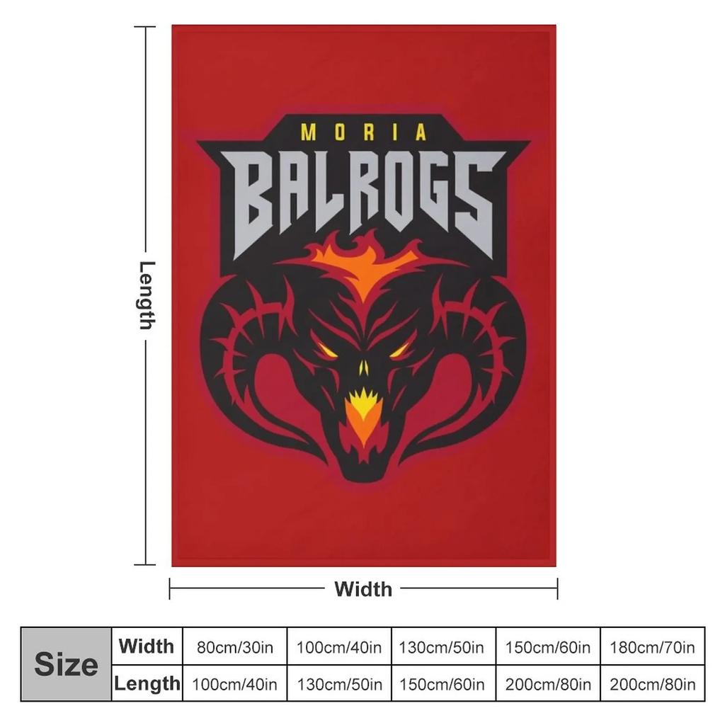 Moria Balrogs Throw Blanket Soft Big Blanket Furry Blankets Fluffy Soft Blankets