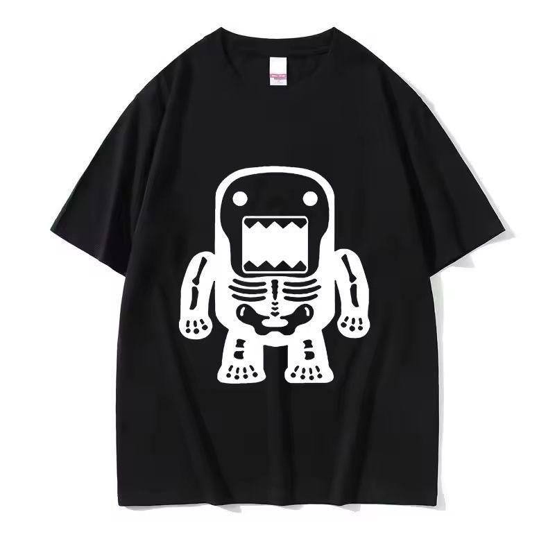 Epic Face Domo Kun Summer Casual Pure Cotton Fashion Round Neck Niche Short-sleeved T-shirt Couple Men and Women T-shirt