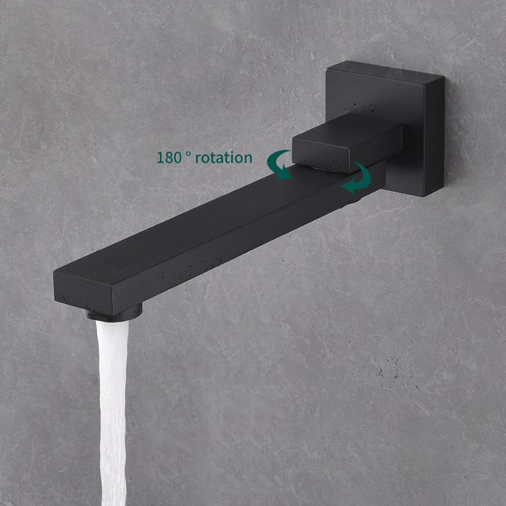 Practical 180 Degrees Rotating Bathtubs Faucet Wall Mounted Sturdy Stainless Steel Shower Spouts Systems Daily Use