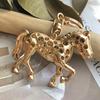 Keychain Pendant Sparkling Rhinestones Cartoon Horse Shape Key Chain Bag Wallet Phone Car Decoration