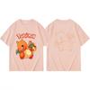 Potdemiel Summer New Pikachu Print Childrens Cotton TShirt Boys and Girls Comfortable and Breathable Childrens TShirt