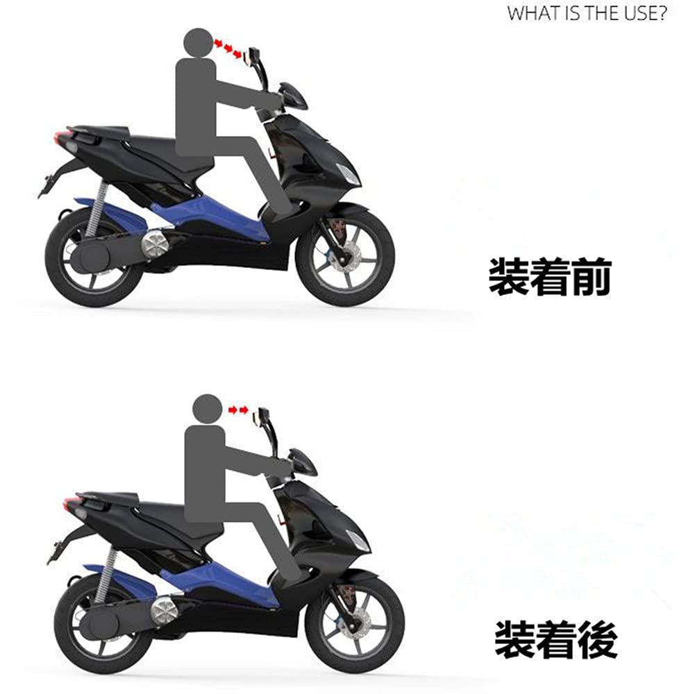 xinaishan Universal Motorcycle Mirror Long Extension Adapter 0.3/0.4 inch (8/10 mm) Positive Screw/Reverse Screw