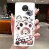 Casing For Motorola Moto C Plus Case Aesthetic Cute Cat Astronaut Transparent Soft Silicone Back Cover Moto C CPlus Phone Case