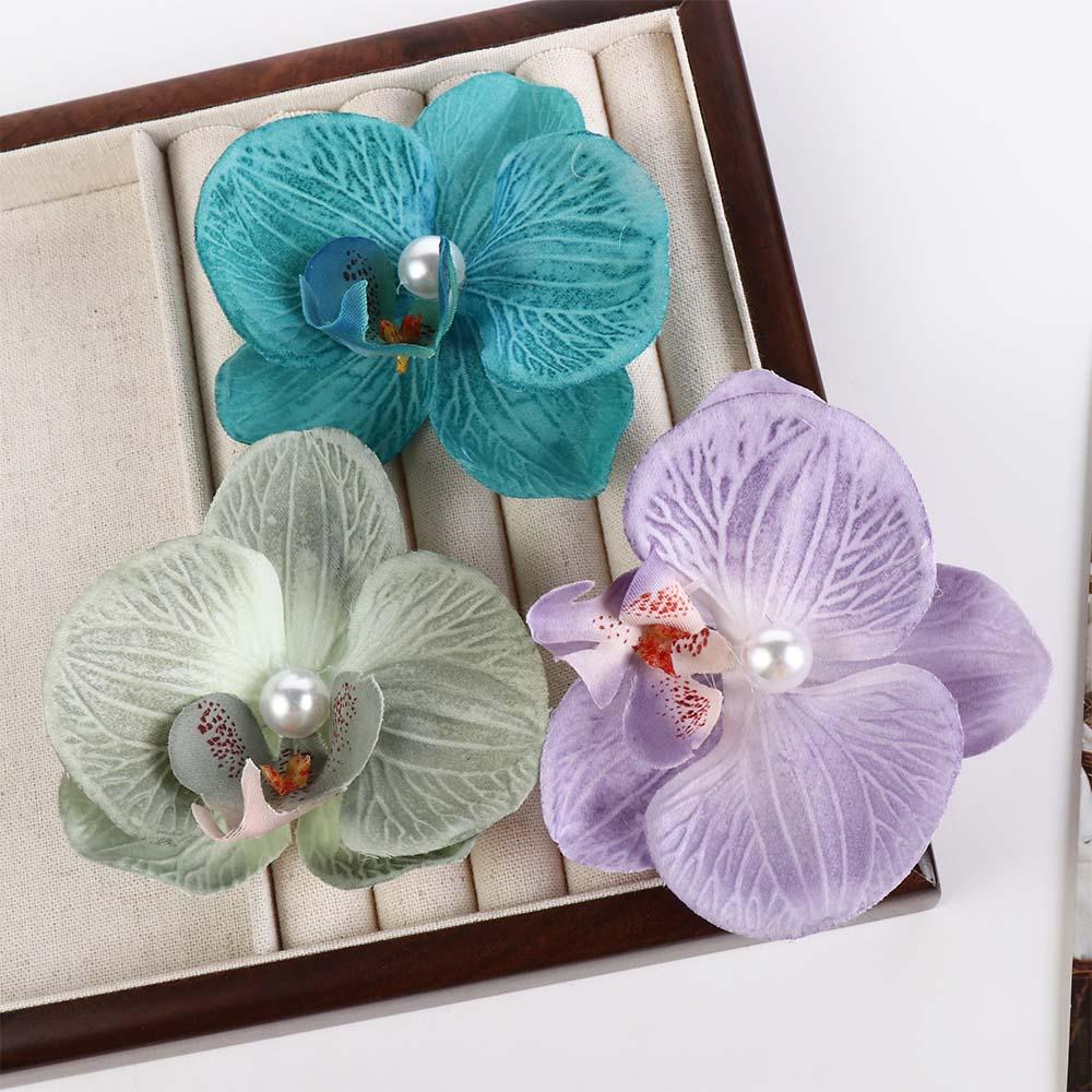 Pink Orchid Orchid Hairpin Hair Accessories Bohemia Barrettes Elegant Flower Hair Clip  Beach