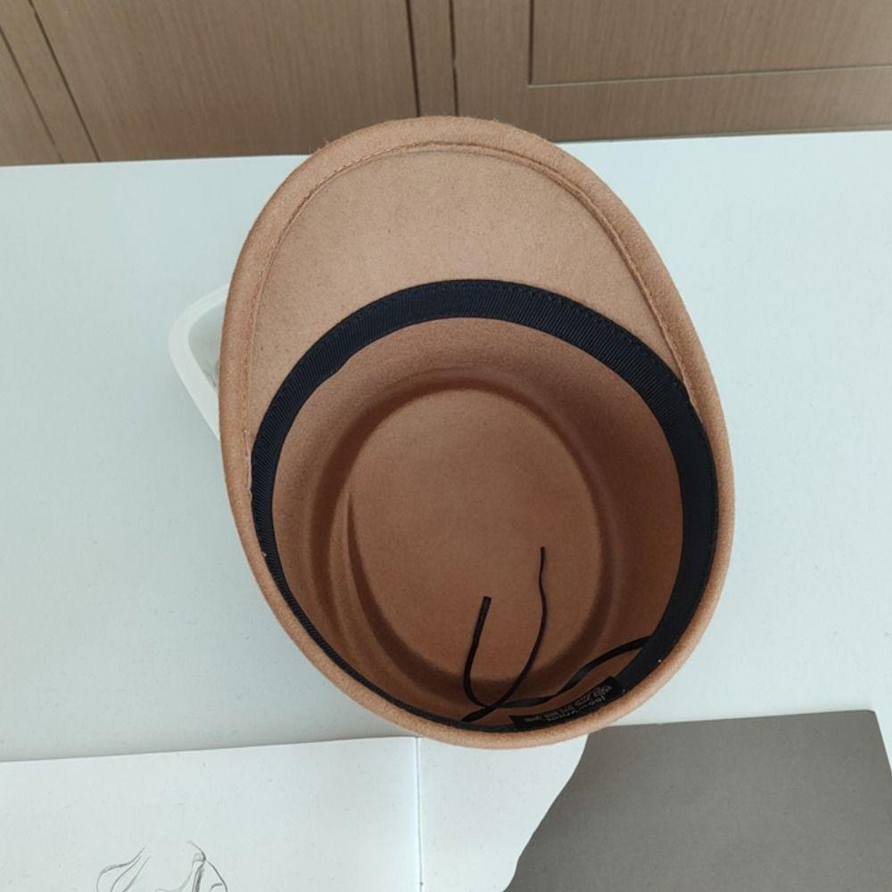 Elegant Wool Equestrian Hat Retro Wool Topper Hat Fashion Woolen Felt Hat Masquerade Party