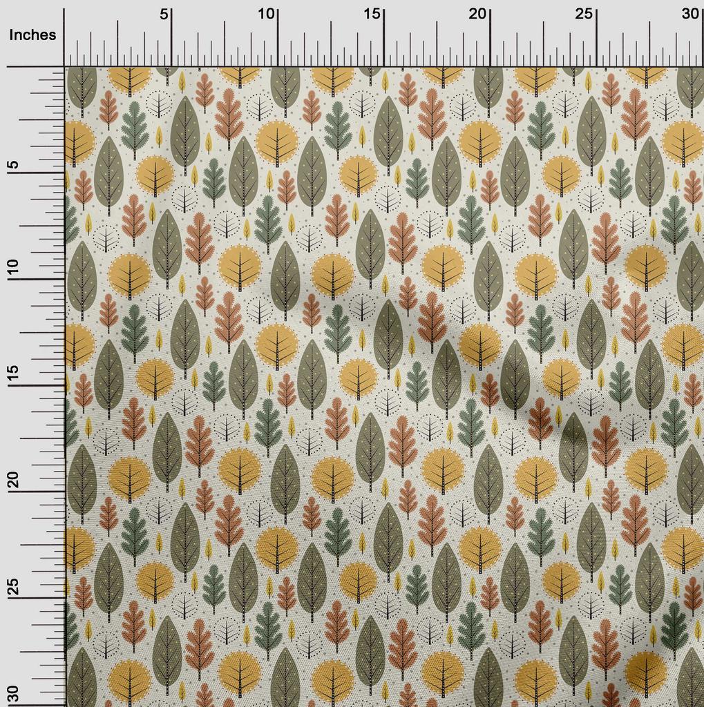 oneOone Cotton Flex Green Fabric Dotted Floral Craft Projects Decor Fabric Printed By The Yard 40 Inch