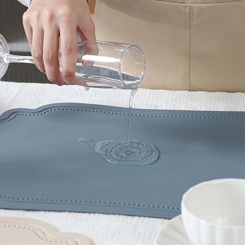 Manteles Individuales de PVC Resistentes al Calor con Bordes Decorativos Festoneados Estilo Nórdico para Decoración Festiva, Fiestas, Comidas Diarias