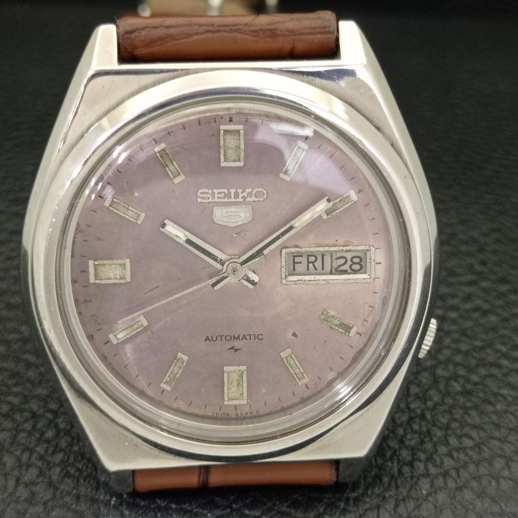 AUTOMATIC VINTAGE SEIKO 5 7009A JAPAN MENS ORIGINAL DIAL WATCH a500786-5 R154-a500786