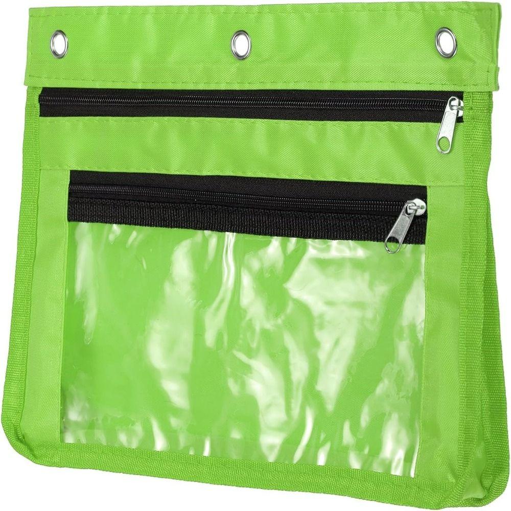 Expandable Pen Holder Binder Pouch Double Layer Pencil Case Colorful Storage Bag  Office