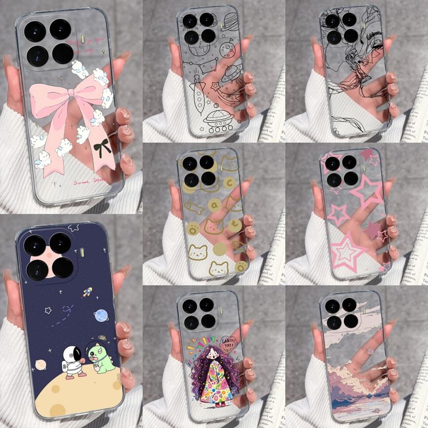 For Xiaomi 17T 17 Pro 17Max 17 Ultra Phone Case For Redmi 17C Redmi17 Lovely Bow Cartoon Lightweight Transparent TPU Bumper Scratch Resistance Housing
