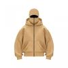 Mens Oversized Hooded Sweatshirt With Double-Layer Hood Fleece-Lined Zip-Up Pullover Fall