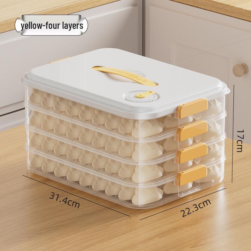 Teigtaschen-Aufbewahrungsschale: Gefriergeeigneter Behälter in Lebensmittelqualität für schnelles Einfrieren von Wontons und Knödeln