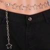 1pc Fashion Star, Heart & Butterfly Metal Waist Chain, Adjustable Minimalist Gold/Silver Body Jewelry Waist Belt For Women Summer School Fall, Autumn
