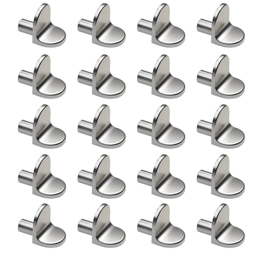 20-100PCS Plywood Support Bracket Screw Pin Plug 5mm L-shaped Cabinet Partition Fixed Wooden Glass Plywood Furniture Bracket