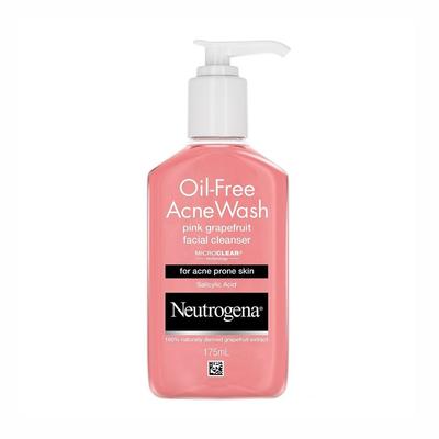 Oil-Free Anti-Acne Facial Cleanser with Pink Grapefruit (175 Ml), Oil-Free Acne Wash Pink Grapefruit Facial Cleanser,