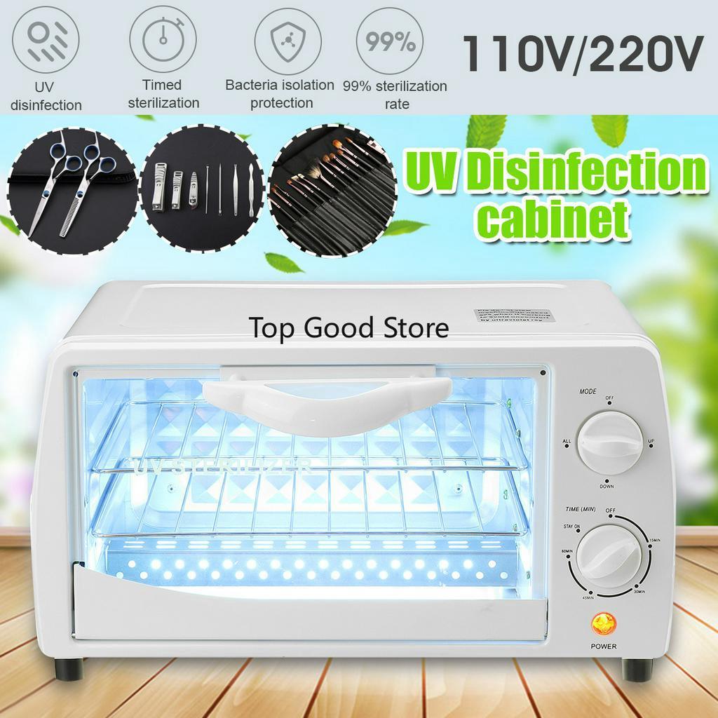 UV Sterilizer Disinfection Cabinet Disinfecting Box Towel Toothbrush Underwear Nail Salon Sterilization Cleaner EU white 16W 34x22x19cm