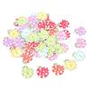 100PCS Colorful Assorted Apple Shape Buttons Two Holes Decorative Buttons  For DIY Clothing