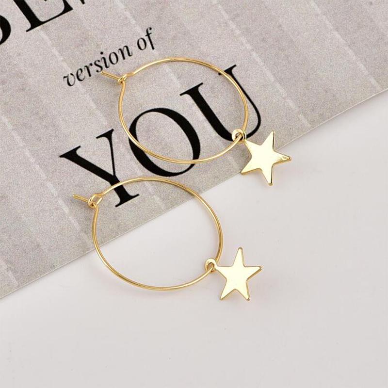 Round Dangle Earrings for Women Punk Personality Hanging Earrings Circle Pendants Drop Earrings Pendientes