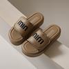 Thick-soled Letter Cool Slippers Women's Spring and Summer Outer Wear 2025 New Casual Soft-soled Non-slip One-word Drag Going Out Beach Shoes