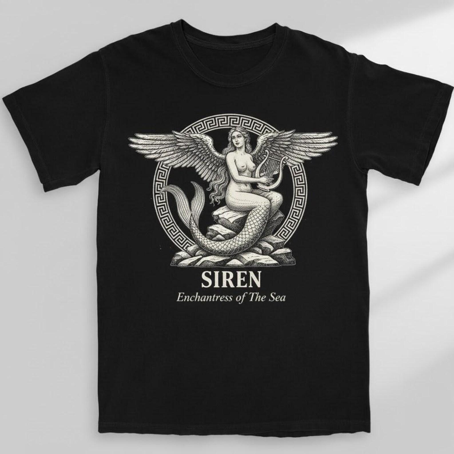 Siren Beast Shirt •Cyberpunk Greek Mythology Shirt •Ancient God Shirt •Olympian God shirt •Greek Gods Shirt •Dark Academia Shirt M