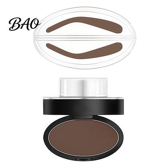 Timbro in Polvere per Sopracciglia a Prova di Sudore & Polvere per Sopracciglia, Sigillante Potente Waterproof a Lunga Tenuta Kit da Viaggio con Specchio, Strumenti per il Trucco Occhi per Donne